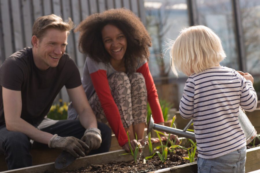 Stress-free homeschooling: a happy homeschool family.