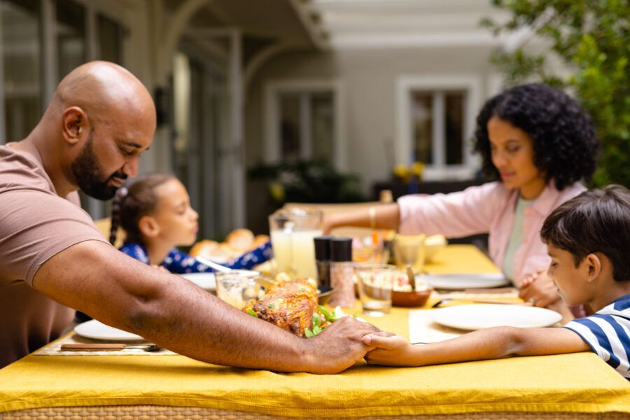 When homeschooling is hard: a homeschool family prays.