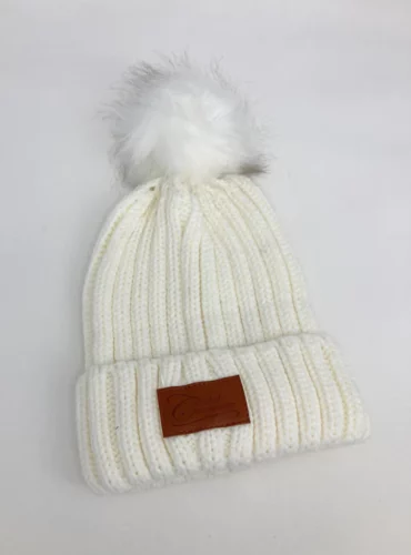 Cream beanie.