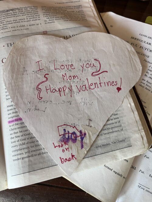Learning to love through Latin - Valentine Day's card.