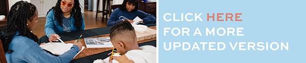 A banner with homeschool family that redirects readers to a more updated article on this topic.