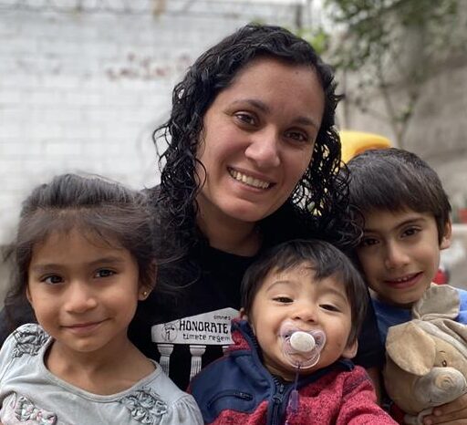 Homeschooler and classical educator Daniela Cordovez with her children.