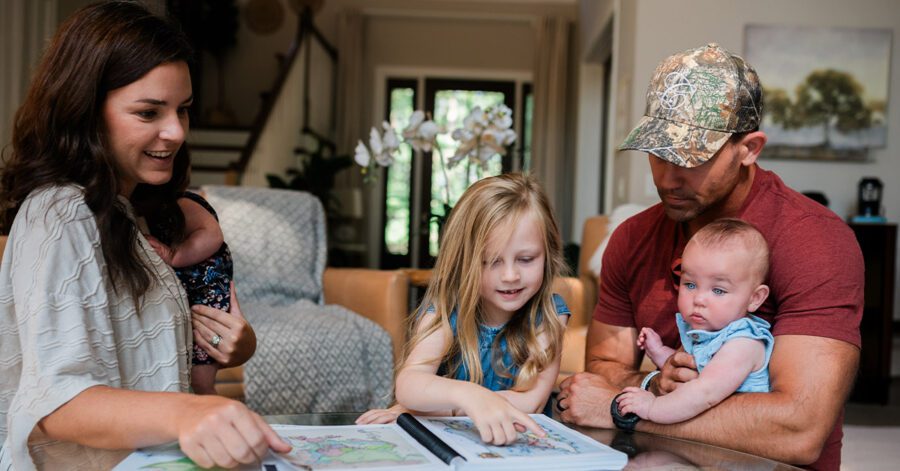 A homeschool family using a classical education curriculum