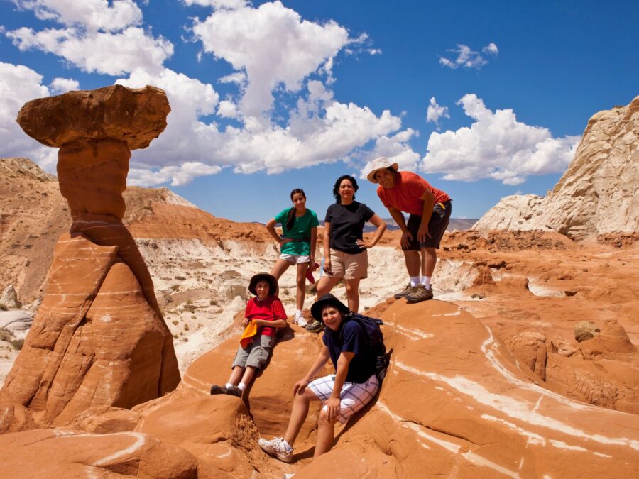 A homeschool family explores Paria Canyon-Vermilion Cliffs.