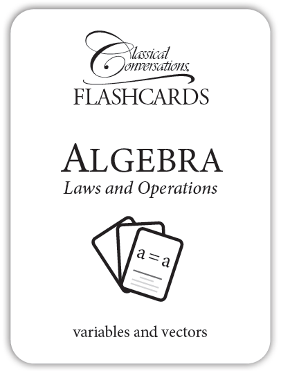The Math Map Algebra flash cards cover