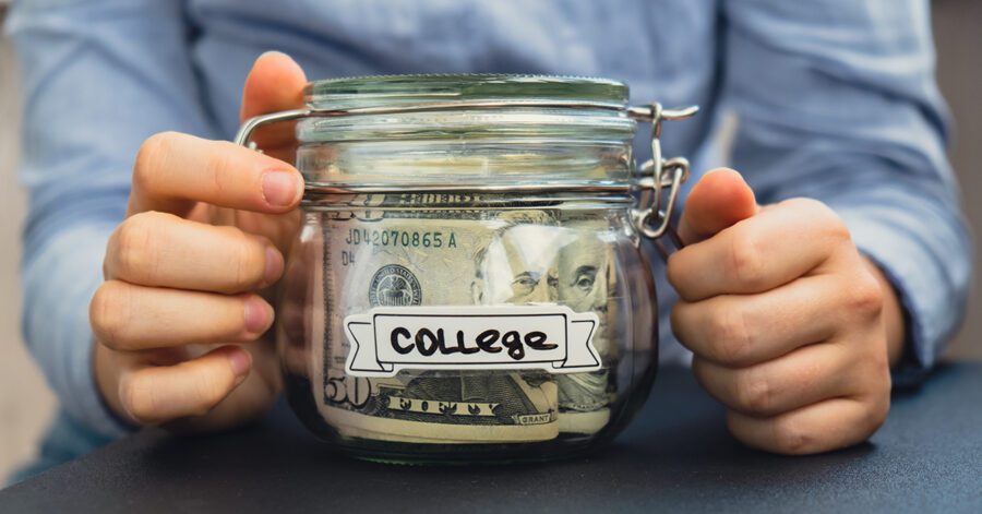 Homeschool student saving money for college.