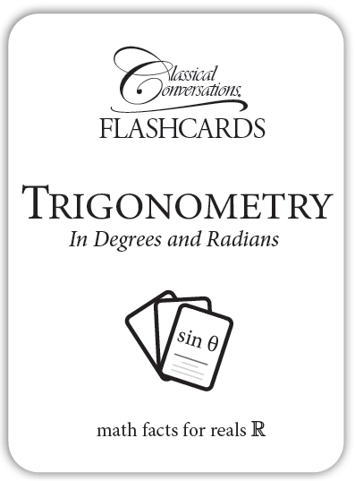 The Math Map Trigonometry flash cards cover