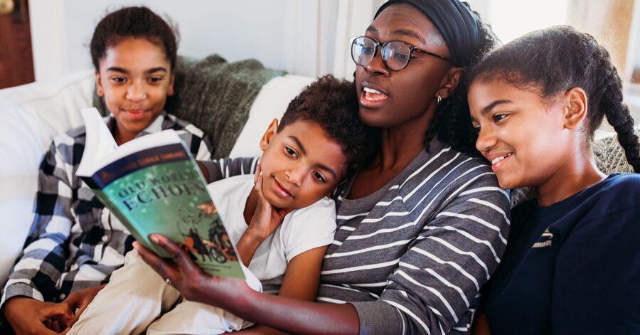 Homeschool mom showing how to get kids to love reading