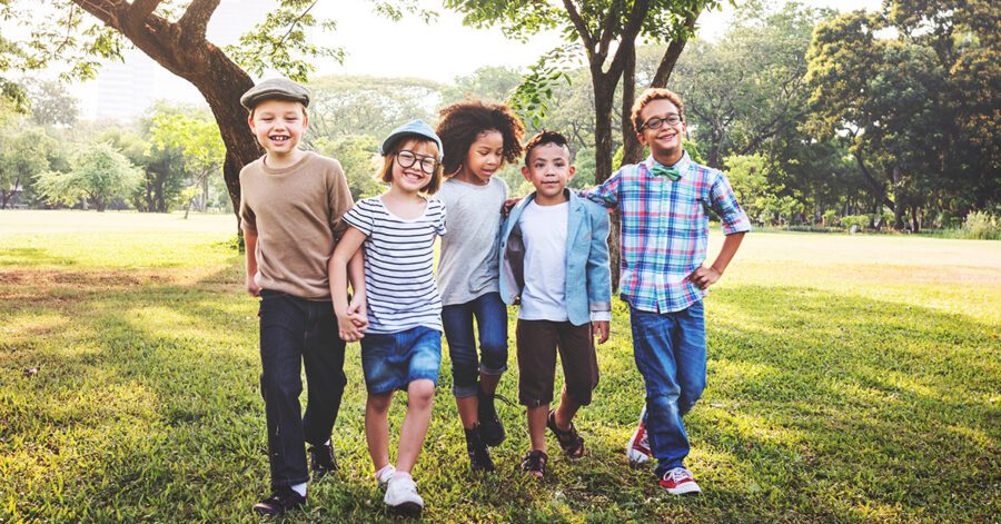 A group of children in a special needs homeschool community