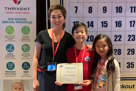 Family at National Number Knockout competition