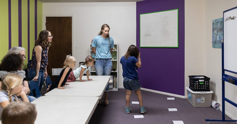 Foundations students practicing the habit of expressing in class