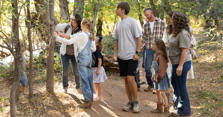 homeschool families doing hands-on science