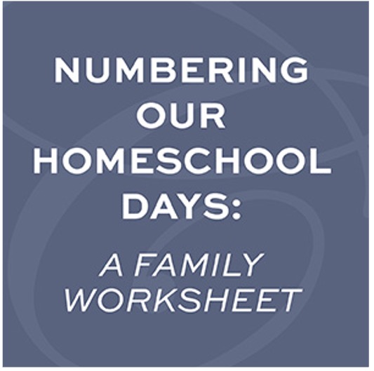 Numbering our homeschool days family worksheet