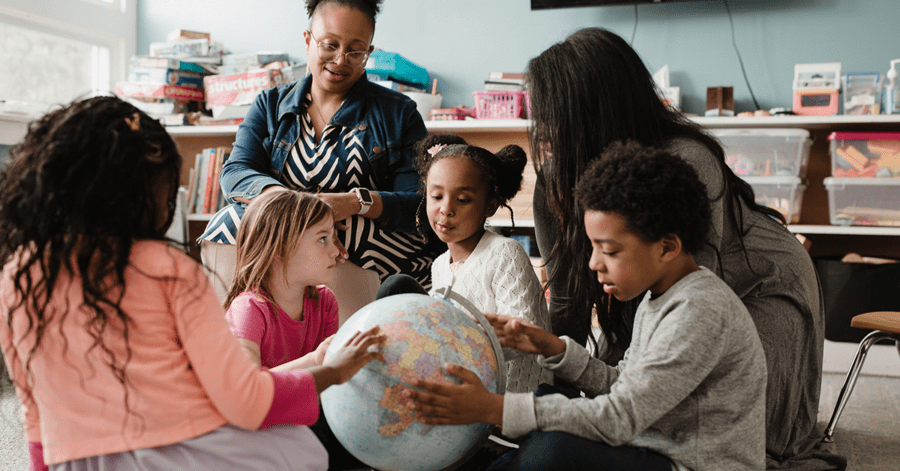 Foundations students enjoying memory work review time