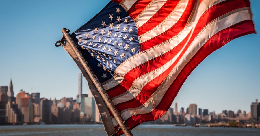 American flag for Classical Conversations Cycle 3 American history book lists