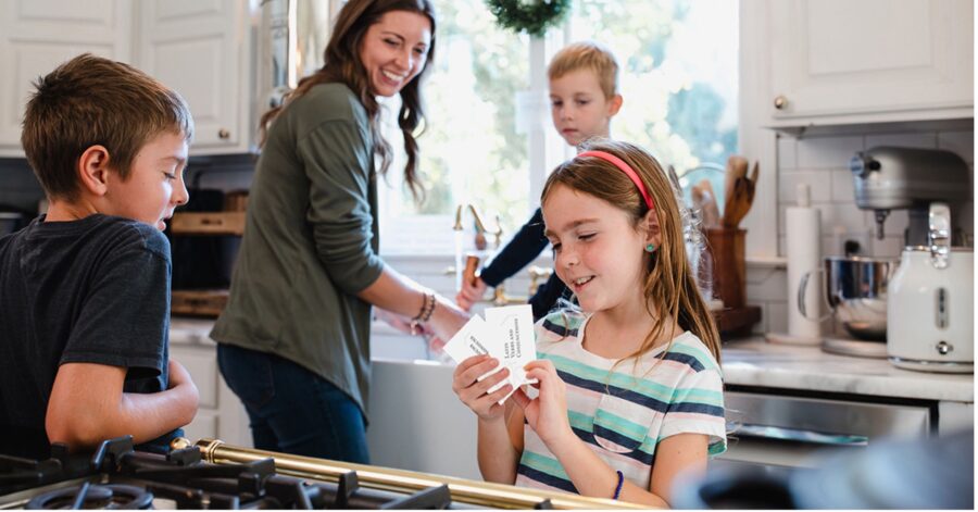 A homeschool family practicing Latin homeschool curriculum