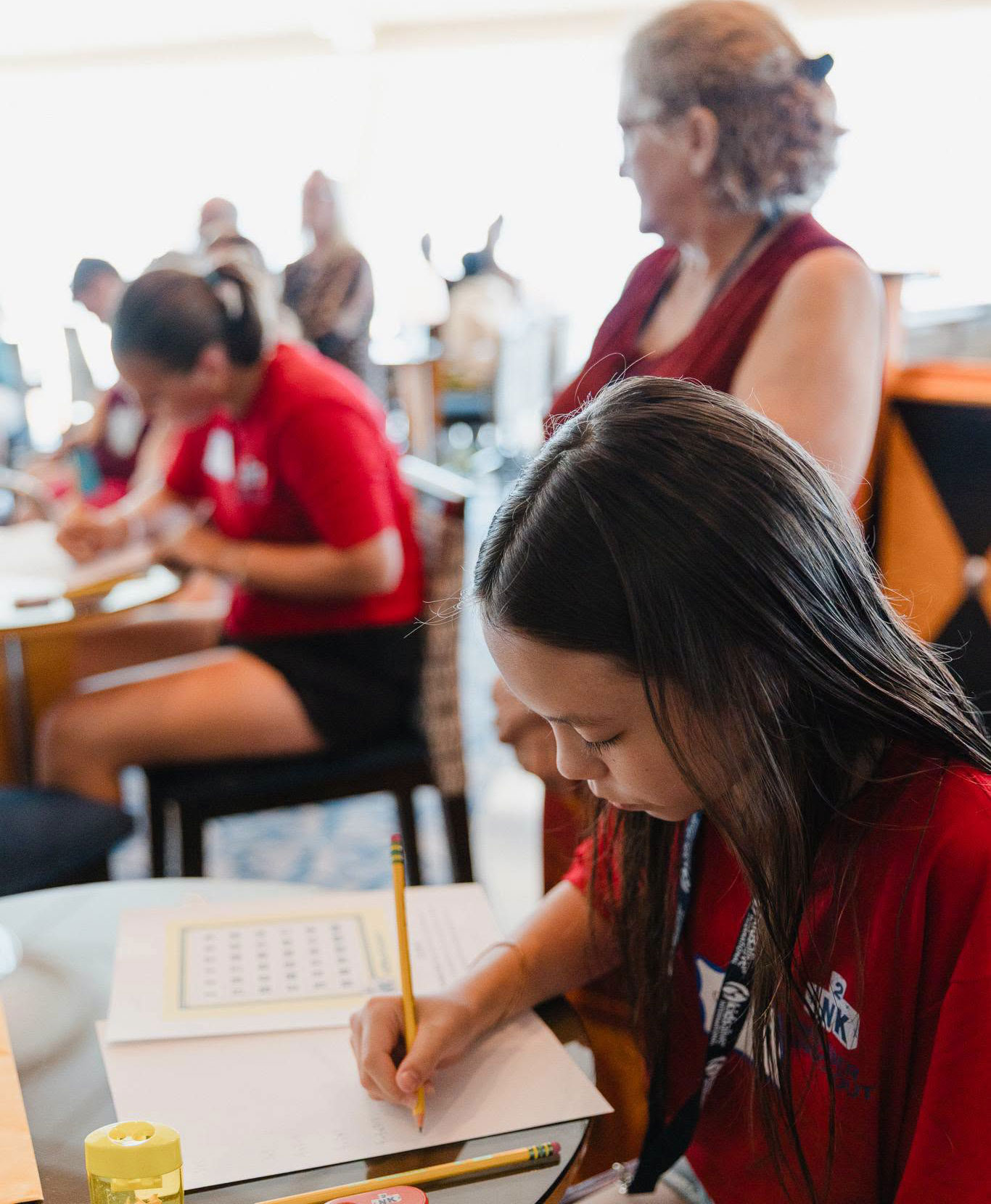 Classical Conversations student working on National Number Knockout