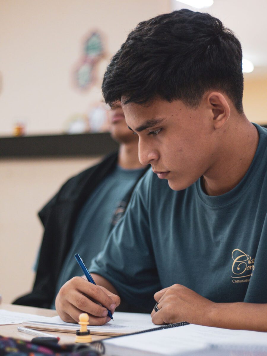 concurrent Enrollment challenge student taking notes