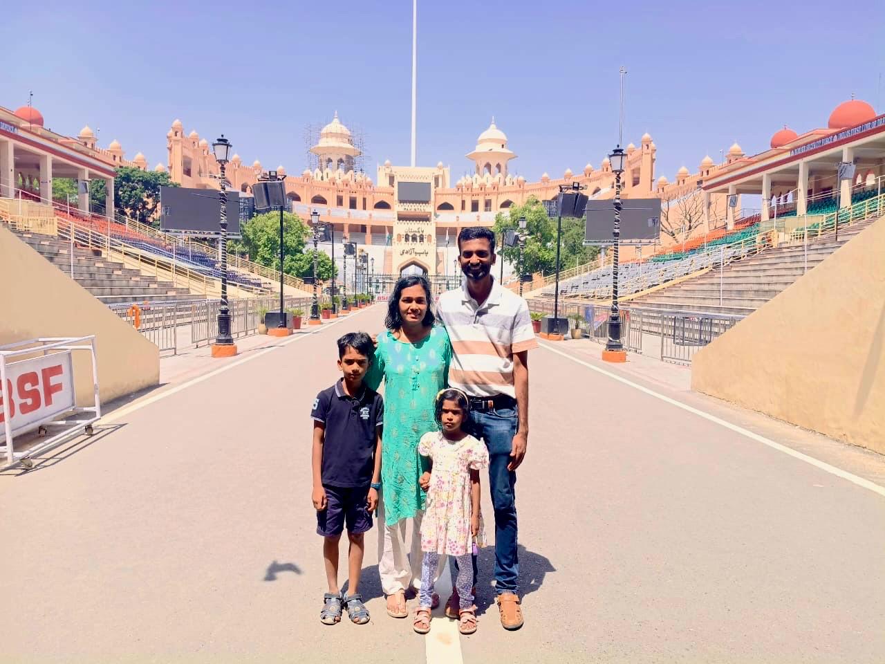classical homeschool family at the boarder in India