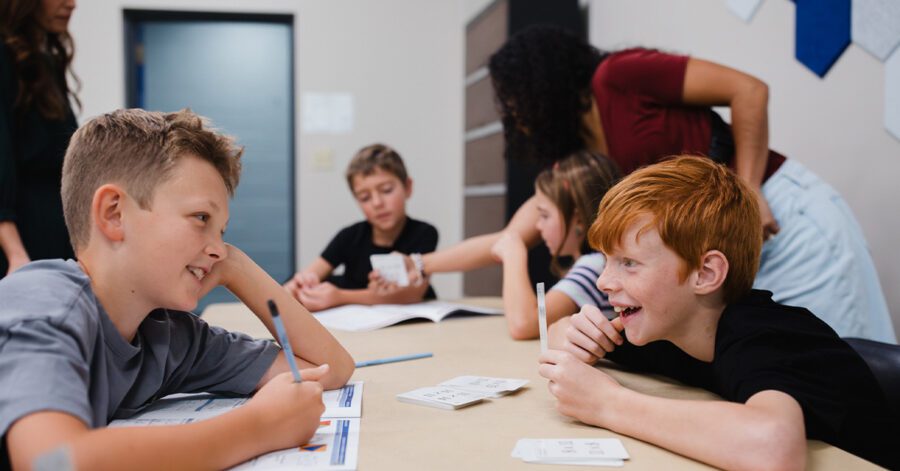 Homeschool students practicing to play National Number Knockout N2K homeschool math competition