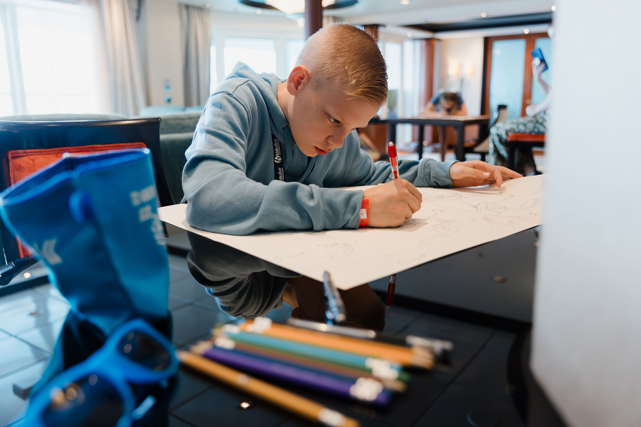 Nikolai working on the cartography skills during the National Memory Master competition