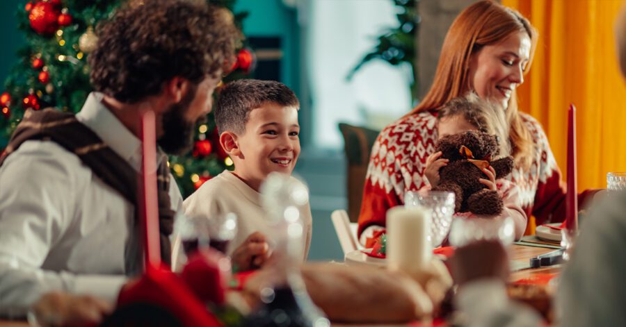 Homeschool family celebrating Advent